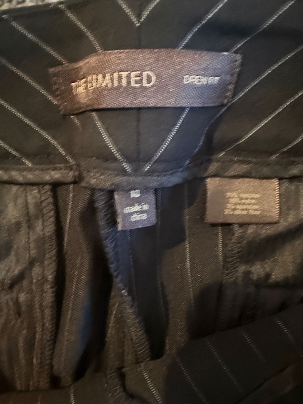 The Limited Black Pinstripe Boot Flare Pants - Picture 2 of 3